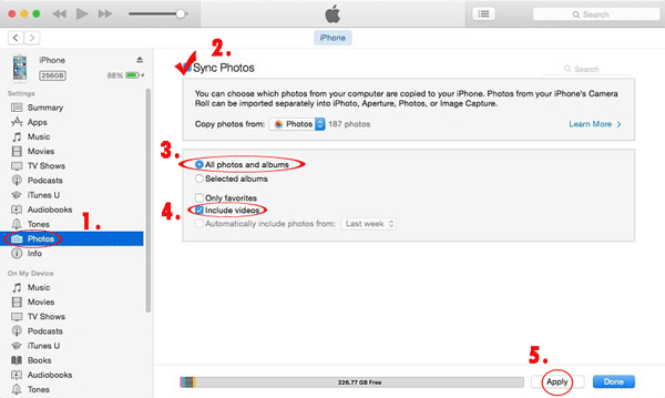 Cómo mover datos de Oppo a iPhone a través de iTunes