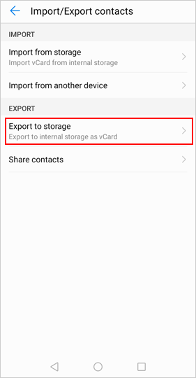Cómo compartir contactos del teléfono Vivo al dispositivo de almacenamiento