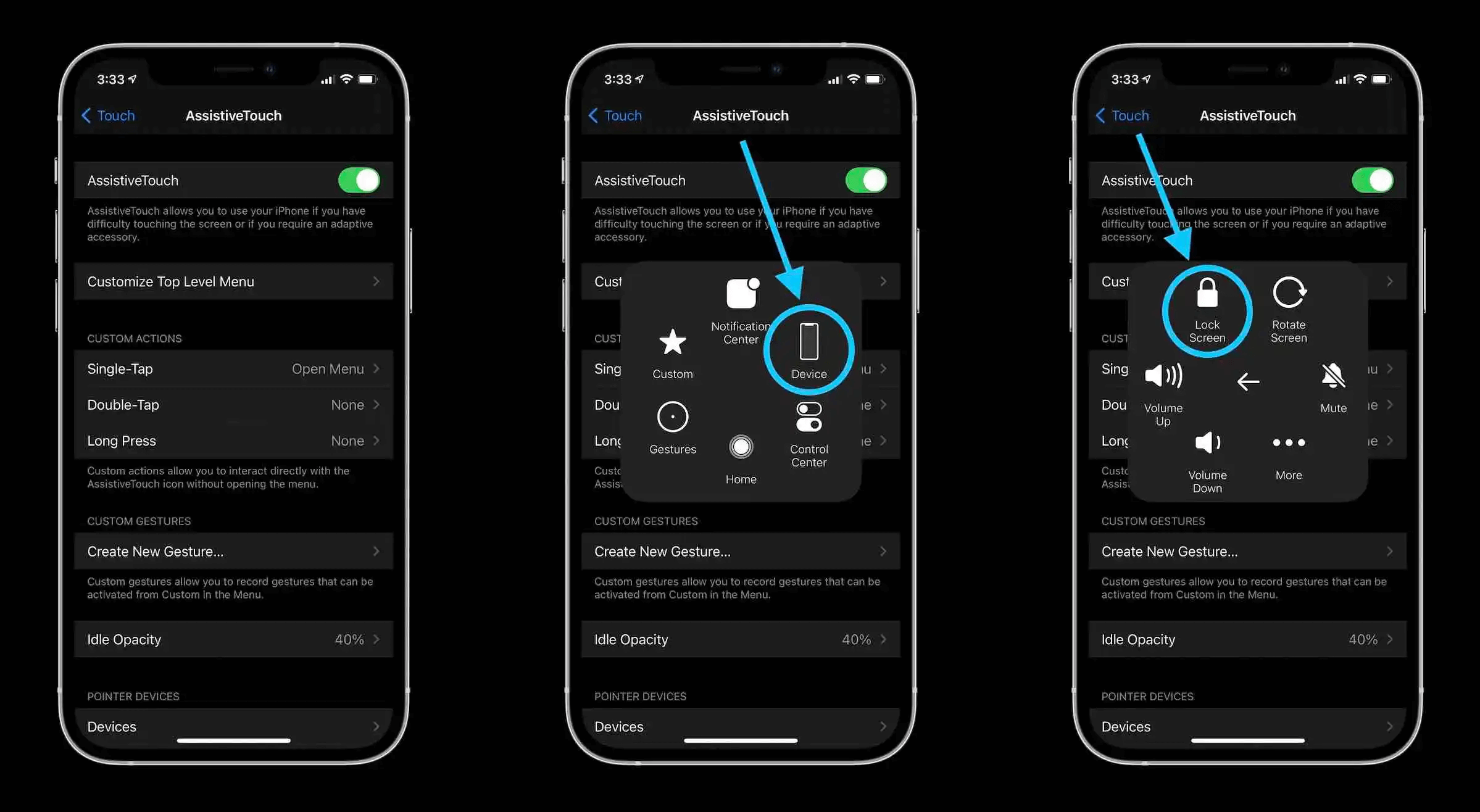 Apague el iPhone 13 a través de Asistente Touch 