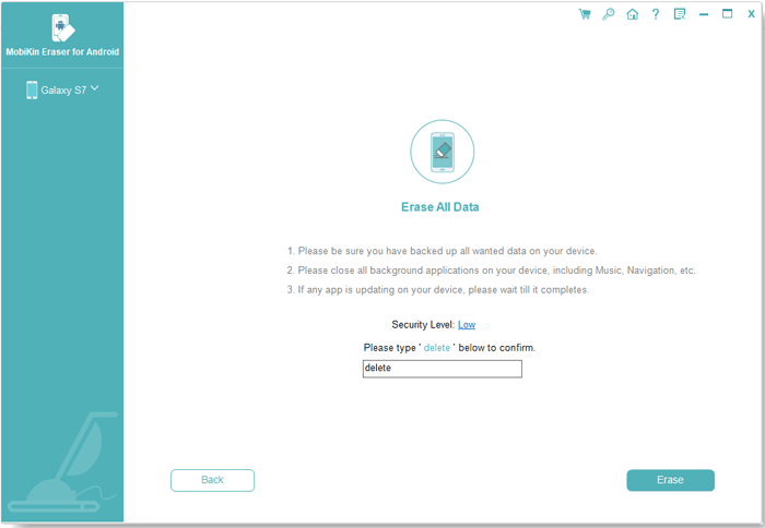 Cómo borrar la tarjeta SIM Android con el borrador de Mobikin para Android