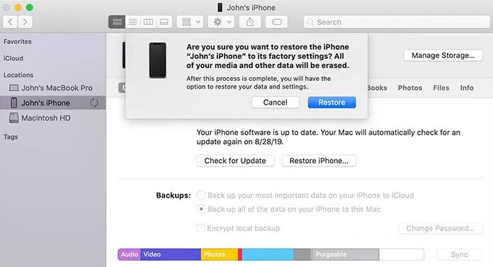 Desbloquear iPhone con iTunes
