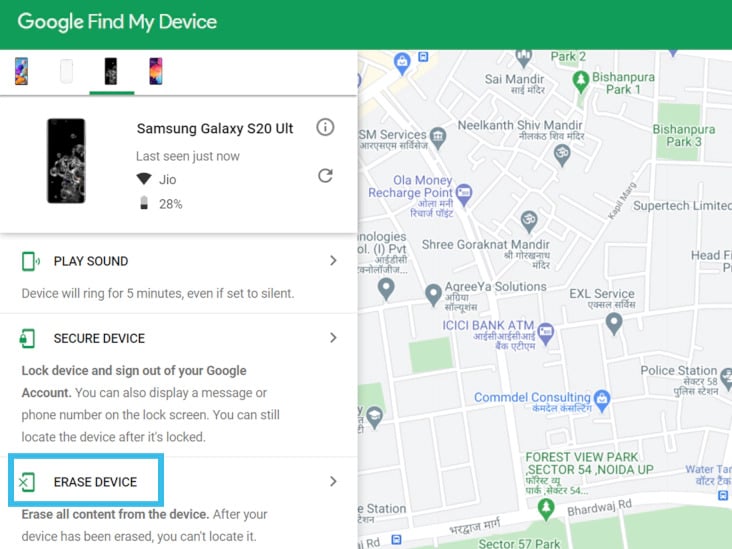 Cómo restablecer la fábrica El teléfono Samsung sin la contraseña de la cuenta de Samsung