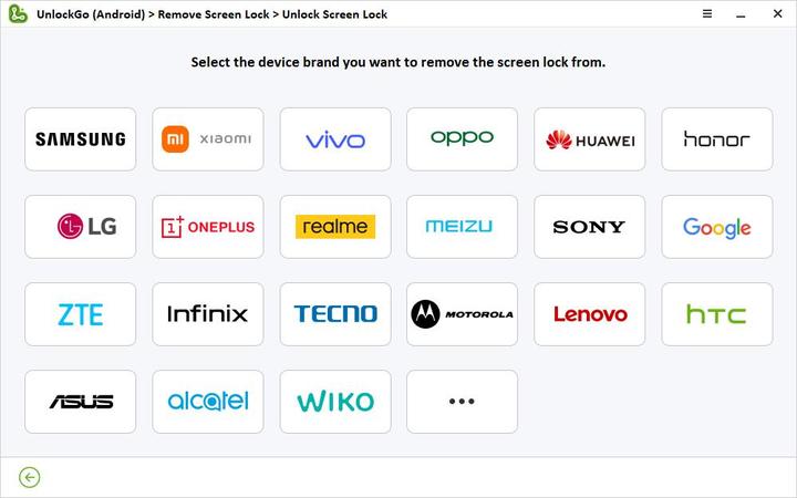 Seleccione la marca de su dispositivo