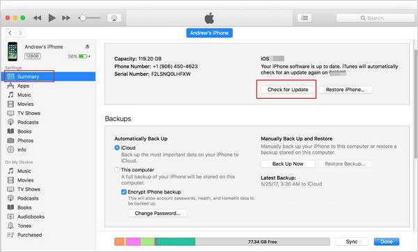 Actualizar iPad con iTunes