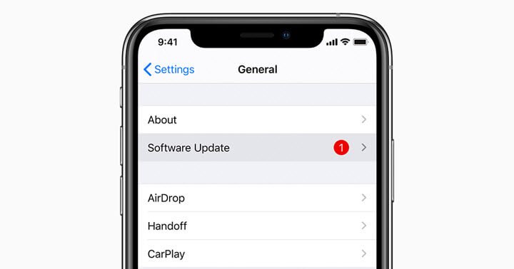 Actualice su software iOS