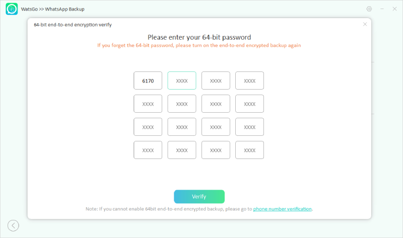 Guía de Watsgo - Verificar la copia de seguridad de WhatsApp