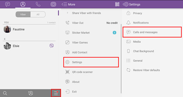acceder a llamadas y mensajes en Viber