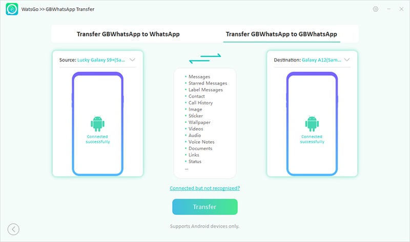 Guía Watsgo: conecte dispositivos para transferir GBWhatsApp a GBWHATSAPP