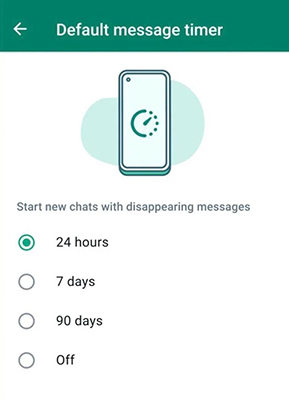 Mensajes de desaparición de whatsapp