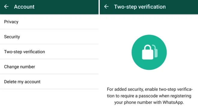 whatsapp verificación de dos pasos